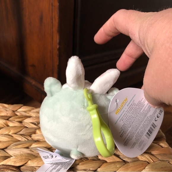 Squishmallows Miley the Llama with easter bunny ears 3” clip - Picture 3 of 8